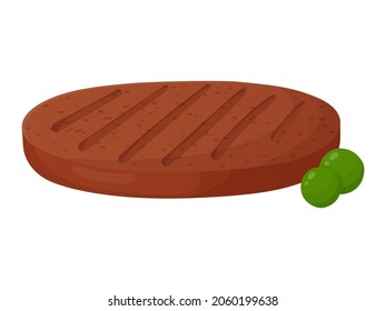 Vegetarian meat. Plant based meat vector illustration.