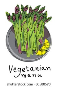 vegetarian menu - asparagus