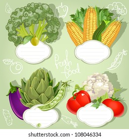 Vegetarian menu - banners with the field for your text