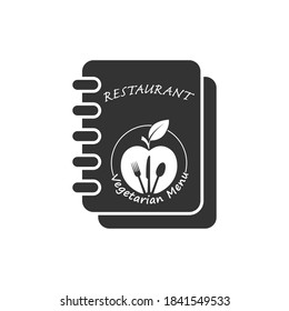Menú vegetariano. Icono de vector simple. Estilo plano
