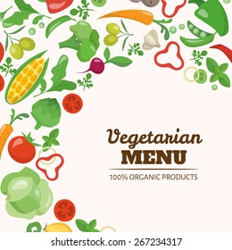 Vegetarian menu cover. 