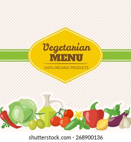 Vegetarian menu cover. 