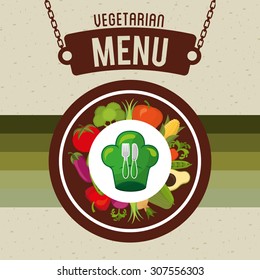vegetarian menu design, vector illustration eps10 graphic 