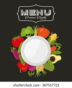 vegetarian menu design, vector illustration eps10 graphic 