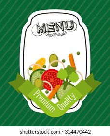 vegetarian menu design, vector illustration eps10 graphic 