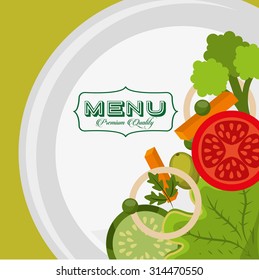 vegetarian menu design, vector illustration eps10 graphic 