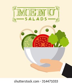 vegetarian menu design, vector illustration eps10 graphic 