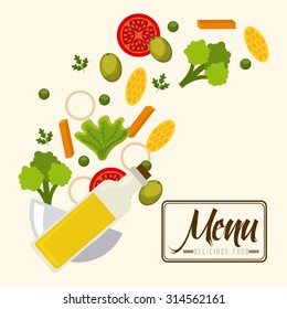 vegetarian menu design, vector illustration eps10 graphic 
