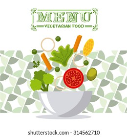 vegetarian menu design, vector illustration eps10 graphic 
