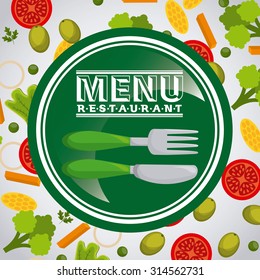 vegetarian menu design, vector illustration eps10 graphic 
