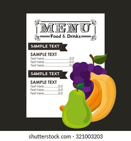 vegetarian menu design, vector illustration eps10 graphic 