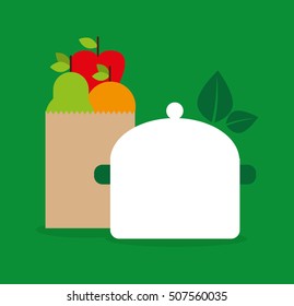 vegetarian menu healthy food vector illustration design