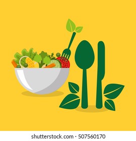 vegetarian menu healthy food vector illustration design