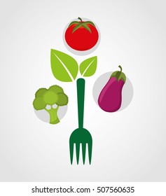 vegetarian menu healthy food vector illustration design