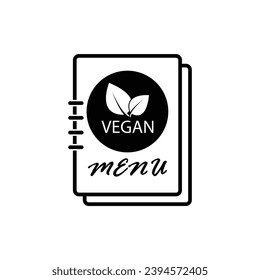 Vegetarian menu icon vegan food vector 