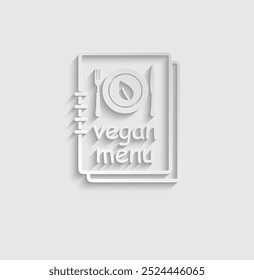Vegetarian menu icon vegan food vector