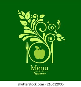 Vegetarian menu. Vector illustration 