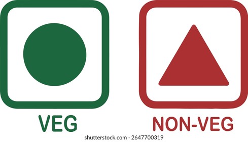 Vegetarian and Non-Vegetarian Food Icons
