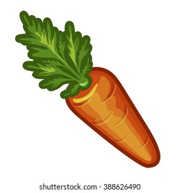 vegetarian, one orange carrot icon in vector
