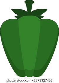 Vegetarian pepper, illustration or icon, vector on white background.