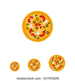 Vegetarian pizza icon