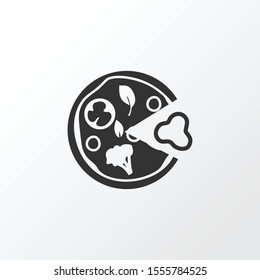 Vegetarian pizza icon symbol. Premium quality isolated pizzeria element in trendy style.