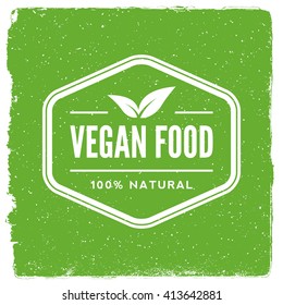 vegetarian restaurant emblem. vegan food logotype template. vector illustration