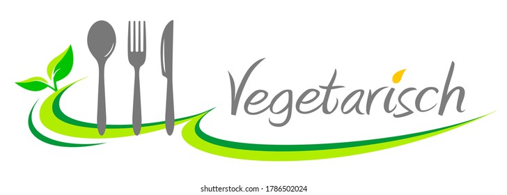 Gráfico de restaurante vegetariano en calidad vectorial.