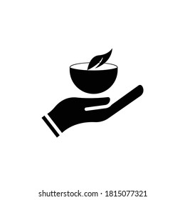Vegetarian restaurant icon. Design template vector