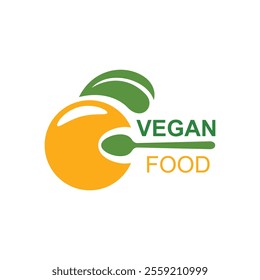 Vegetarian restaurant logo design template Vector Image.