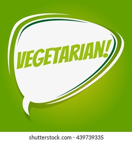 vegetarian retro speech bubble
