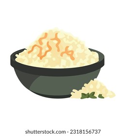vegetarian risotto, healthy herb ingredient icon isolated