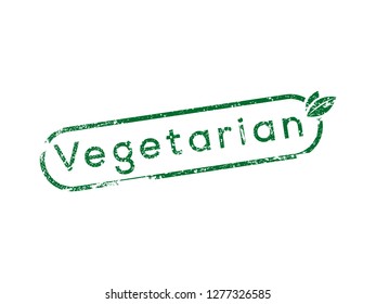 Vegetarian rubber stamp