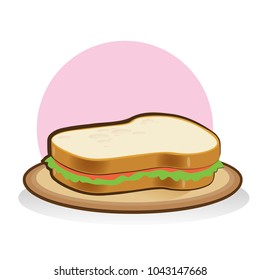vegetarian sandwich vector
