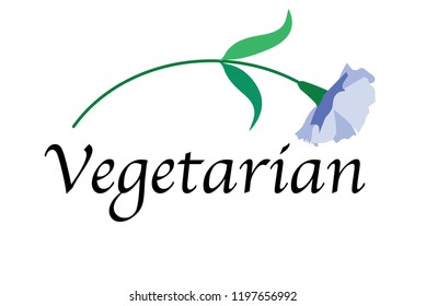 vegetarian sign icon vector