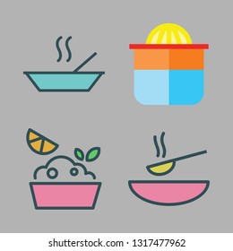 vegetarian vector icon set