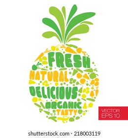 Vegetarian vector illustration 