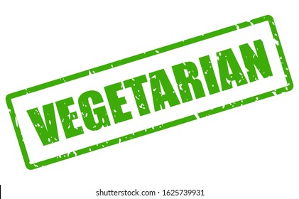 Vegetarian vector stamp isolated on white background