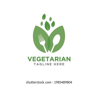 vegetarian , vegan design simple vector template