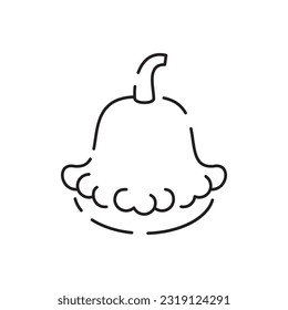 Vegetarian, vegetable, veggies - minimal thin line icon. Simple vector icon as tomato, cucumber, kohlrabi, cauliflower, pattypan squash, fiddleheads good food and health