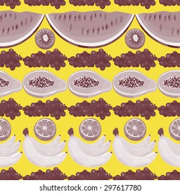 Vegetarian wallpapers. Fresh fruit pattern.