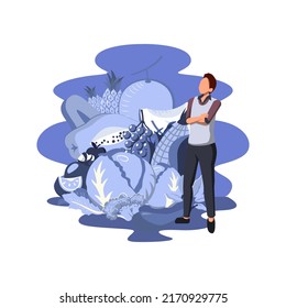 Vegetarianism flat style illustration vector design
