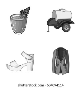 vegetarianism, shoes and other monochrome icon in cartoon style.oil, fashion icons in set collection.
