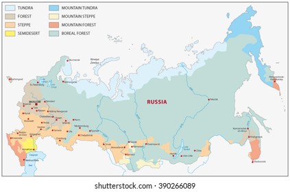 vegetation map of russia