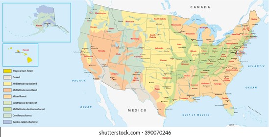 vegetation map of the united states of america