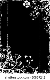 Vegetative black-and-white background with a place for the text