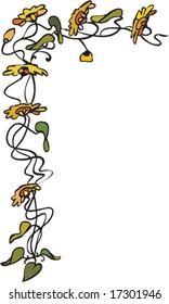Vegetative element of design. Flower ornament
