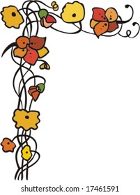 Vegetative element of design. Flower ornament