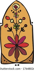 Vegetative element of design. Flower ornament