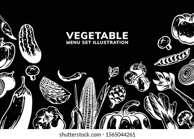 vegetbale set menu on illustration 